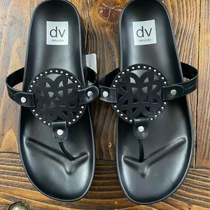 Black footbed sandles